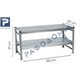 Γαλβανιζέ Πάγκος 180Χ80Χ91 (Μ-Π-Υ) Απλός